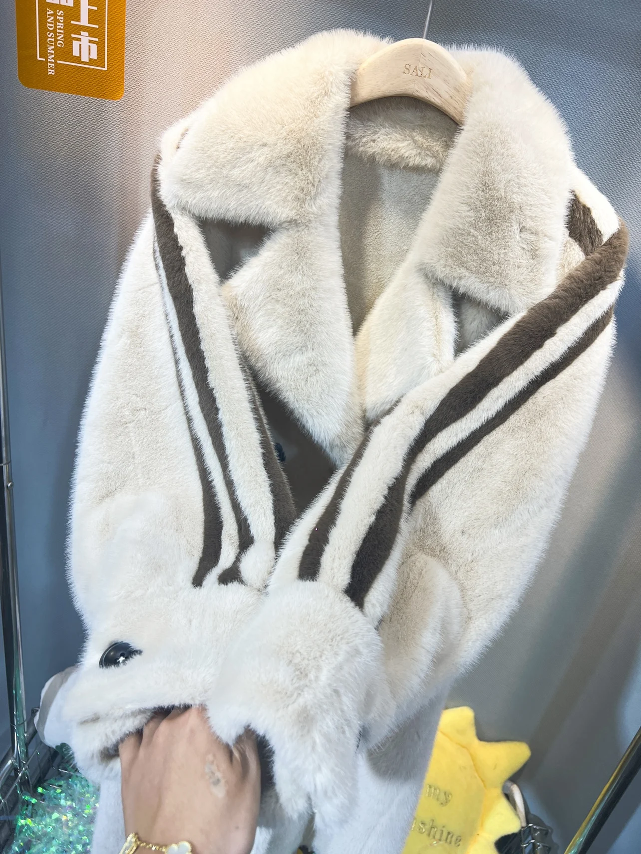 Thickened Long Suit Collar Faux Mink Coat Female 2023 Autumn Winter Fur Integrated Fur Environmental Protection Fur Women's Coat