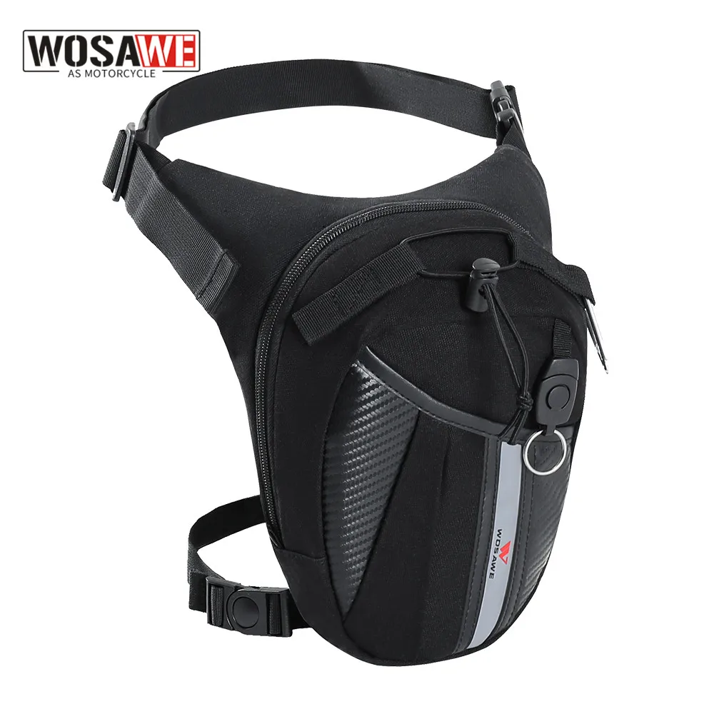 WOSAWE Motorcycle Leg Bag Fanny Pack Racing Waterproof Moto Cycling Tactical Waist Pack Airsoft Tactical Drop Leg Panel Utility