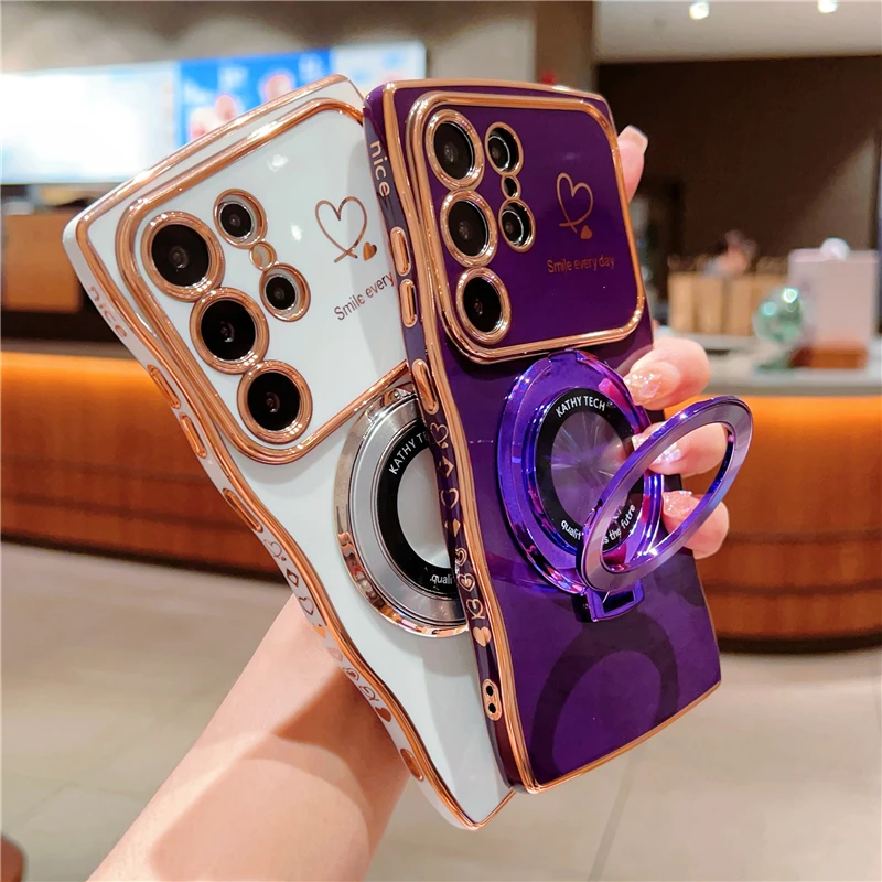 Rotatable Magnetic Kickstand Shockproof Phone Case - Anti-Drop Protection Cover
