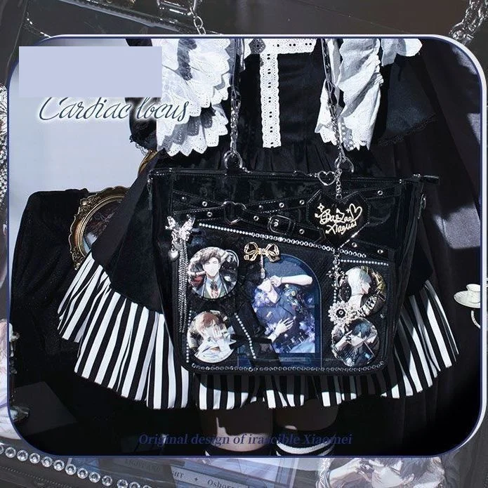 2024Reizbare Subkultur, Xiaomei würziges Mädchen, täglich in der Hand gehalten, einzelne Schulter, große Kapazität, Herzschlagbahn,_voghion.com