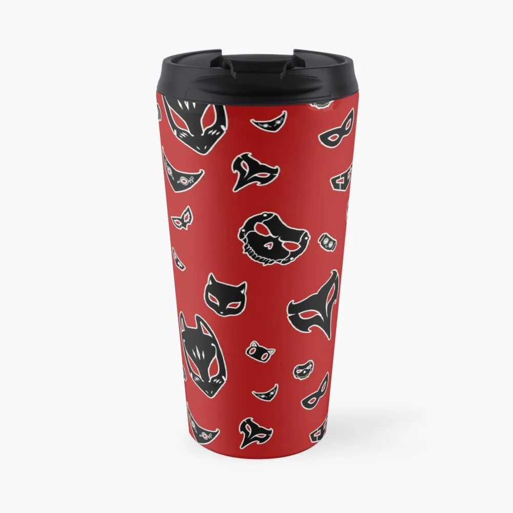 

Persona 5 Royal Phantom Thief Mask Pattern Travel Coffee Mug Coffee Cup To Go Tea Cup Luxury Coffee Cups