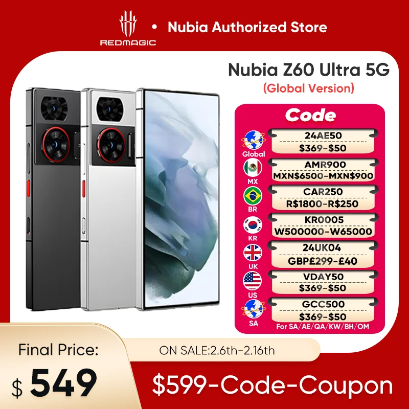 

Nubia Z60 Ultra 5G Snapdragon 8 Gen 3 OIS 50 МП 18 мм супер широкая звезда фотография 6,8 "полный экран IP68 NFC 6000 мАч 80 Вт Быстрая зарядка