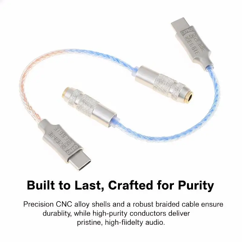 CX31993 DAC 유형 C - 3.5MM 사운드 어댑터 헤드폰 어댑터 32비트 384KHz 칩 헤드폰 헤드폰 어댑터