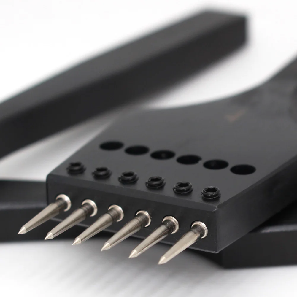 Leather Replaceable Head Hollow Punch Tools for Leather Craft Sewing Sharp Pricking Iron Chisel Round Pointed Holes