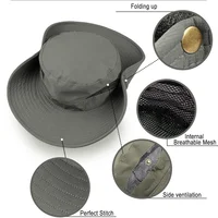 Aettechgd Bucket Hats Men Flat Sun Protection Breathable Sun Hat Large Wide Brim 2023 Outdoors Ventilate Sun Helmet Relaxation 4