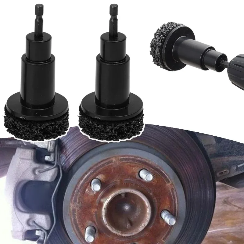 Auto Wheel Hub Brush Car Wheel Hub Grinder Rust Grinding Removal Tool Brake Grinding Cleaner Kit Rust Remover Polishing Tool