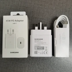 UK Plug 45W Super Fast Charger Power Adapter - White UK set (box)