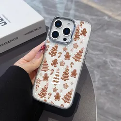 Elegant Christmas Tree Design Shockproof Silicone Phone Case - iPhone 15 Pro (Style 1)