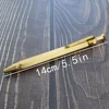 Vintage Click Action Brass Pen Golden Hexagonal 0.7mm Black Ink Ballpoint Pen Signature Supplies School Office Supplies 6