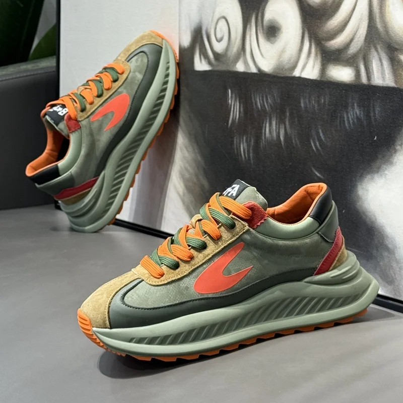 

Spring New Arrivals Men Vintage Sneakers Comfortable Casual Man Sneakers Anti-slip Lace-up Men Platform Sneakers Tenis Masculino