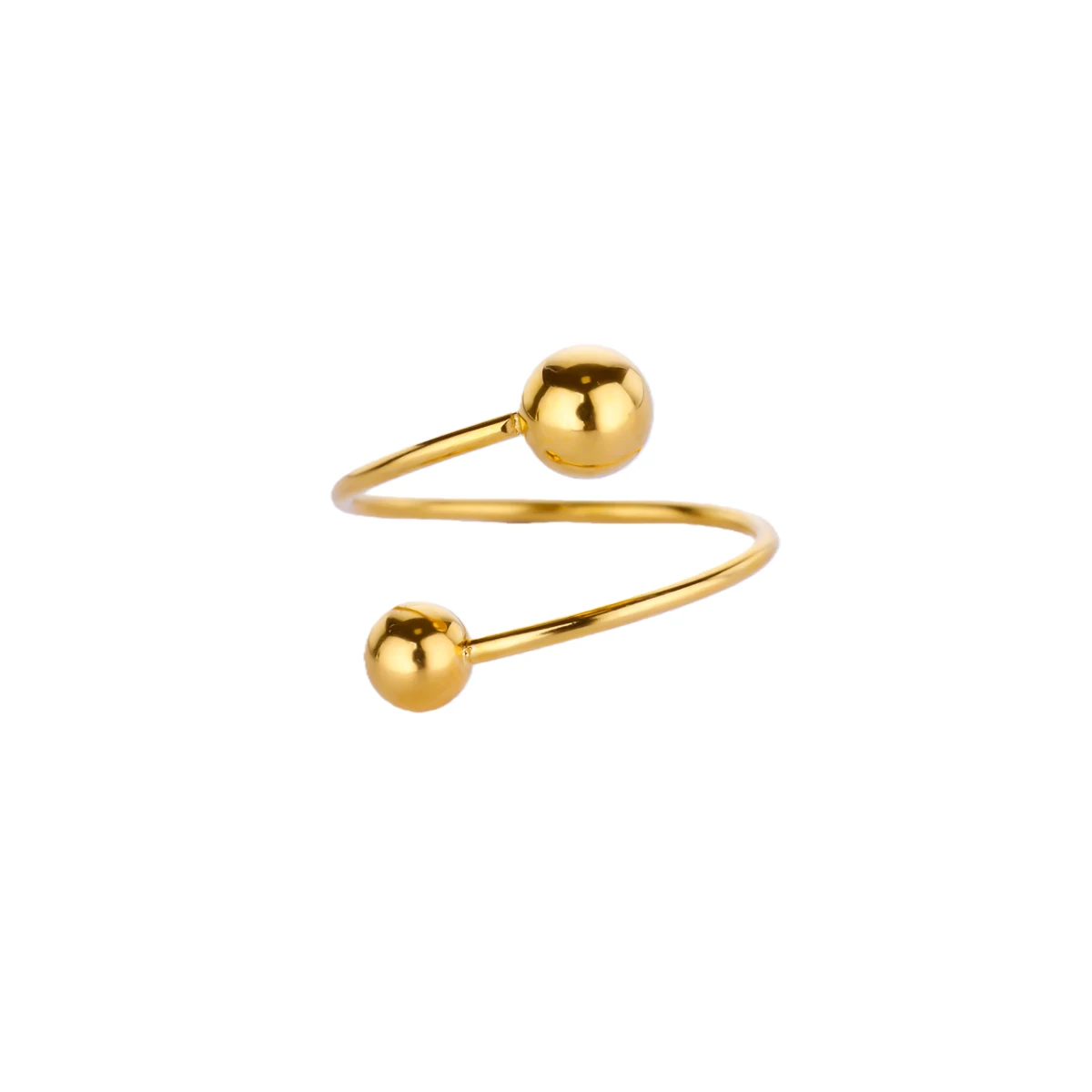 Minimalist Double Ball Rings for Women Wedding Valentine Gift