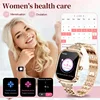 LIGE Female Fashion Diamond Women Smart Watch Bluetooth Call Waterproof Watch AMOLED Screen Sports Smartwatch Health Monitor 5