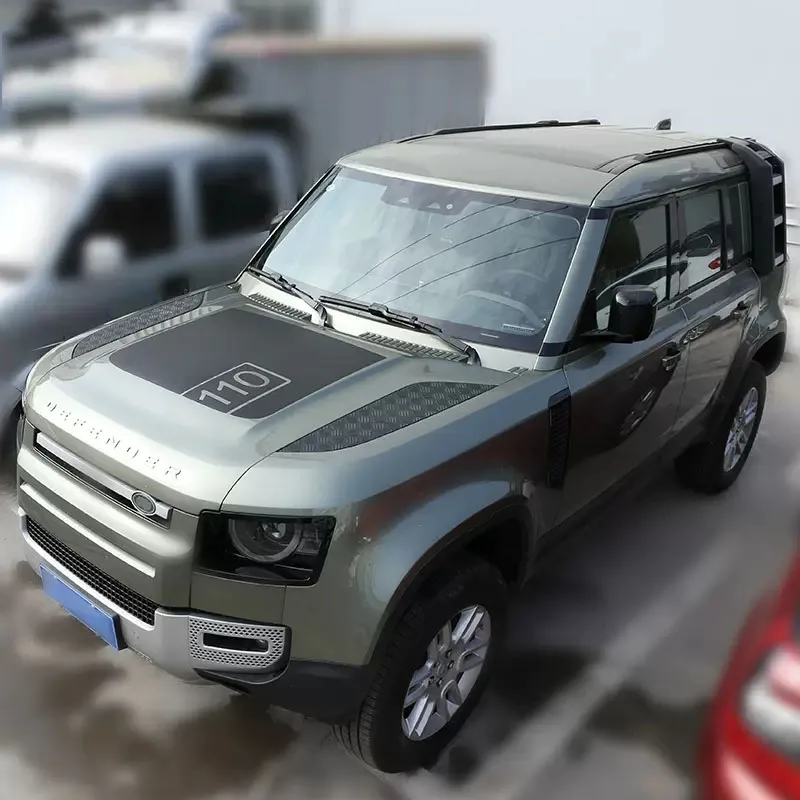 Adesivo Per Cofano Land Rover Defender 110 2020-2021 | Decorazione PVC 72x83 Cm | Bianco/Nero - Foto 5