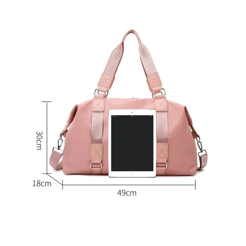 Fashion Large Capacity Sports Gym Bag Solid Color Fitness Portable Yoga Bags Women's Wet Dry Separation Waterproof Luggage Bag 2