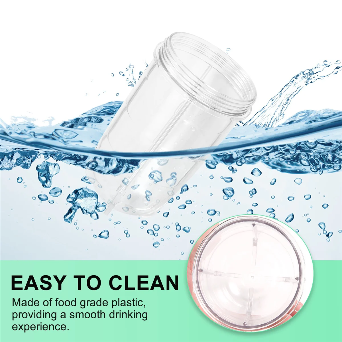 Quality! Replacement Cross Blade + 16Oz Cup Set for Magic Bullet, Replacement Parts Compatible with 250W MB1001 Blender