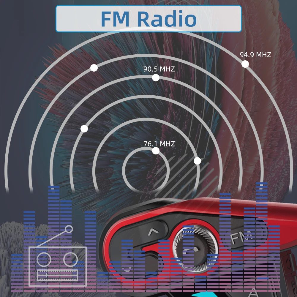 WAYXIN R15 Pro Helmet Headset 8 Riders Motorcycle Intercom Universal Pairing FM Radio Interphone Communication System Waterproof 3