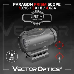 Vector Optics Paragon 1x16/3x18 Mini Prism Scope With Long Eye Relief Compact CQB Optics For Fast Target Shooting AR 15 .308