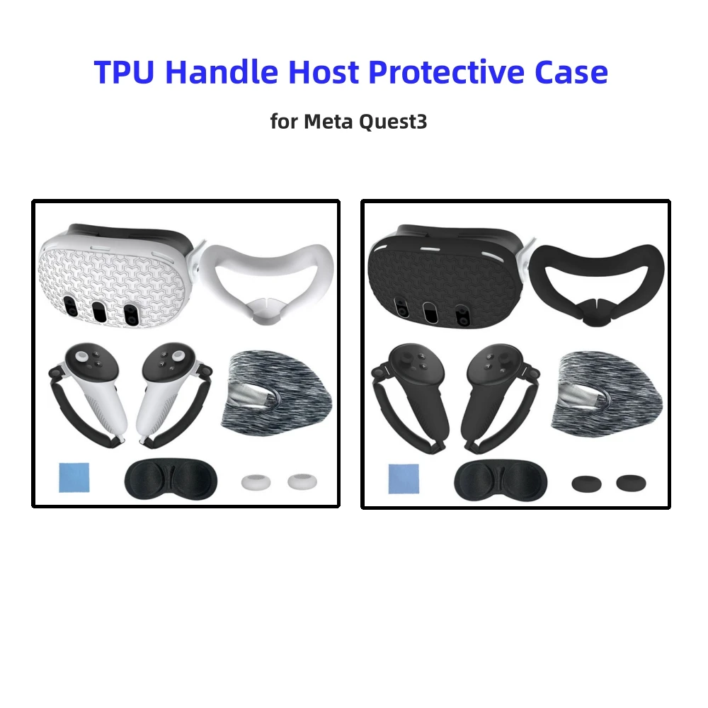 

Комплект защитных чехлов для мета-Квесты 3 из ТПУ, защитный рукав для рукоятки VR, защита от падения, защитный чехол, аксессуары для виртуальной реальности