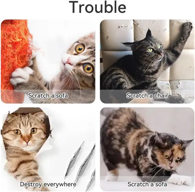 Furniture Scratch Guard,Premium Flexible PVC Protector with Pins for Dog Cat Claws, Stops Scratching Pet Furniture Protector 4