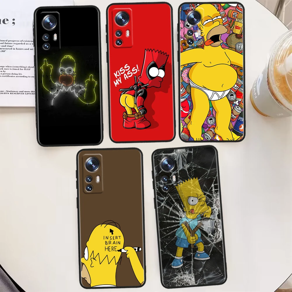 Simpsons Boy Disney Per Xiaomi Mi 13 Ultra 12T 12S 12X 11I 11X 11T Play Hypercharge Lite Pro Custodia Per Telefono Nera