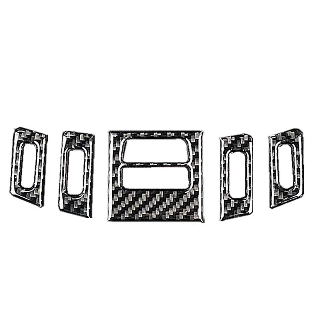 Car Console Outlet Cover 5Pcs Carbon Fiber Central AC Vent Outlet Trim For BMW 3 Series E90 E92 E93 2005-2012