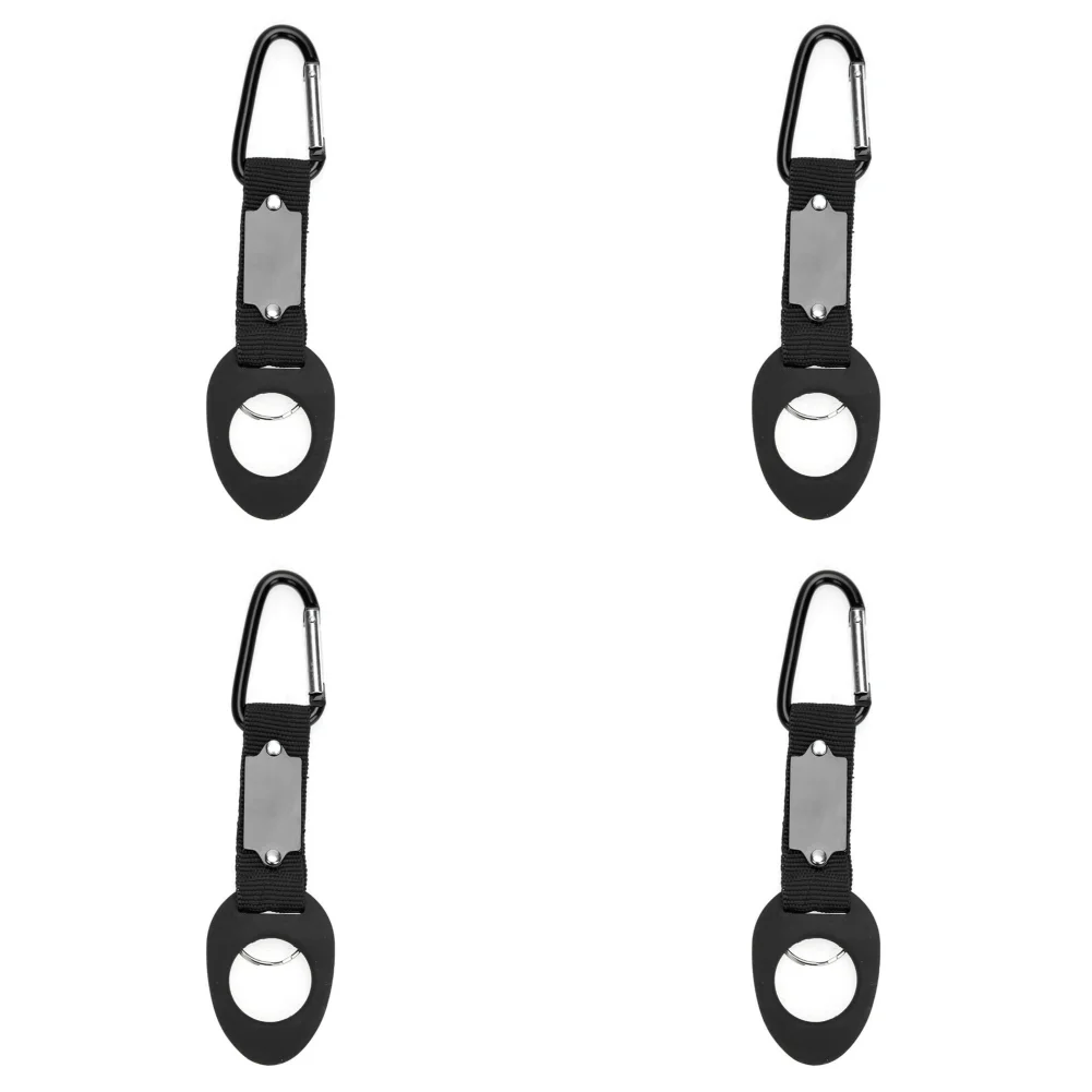 Outdoor Carabiner Water Bottle Holder with Rubber Buckle Clip - Hiking & Camping Accessory