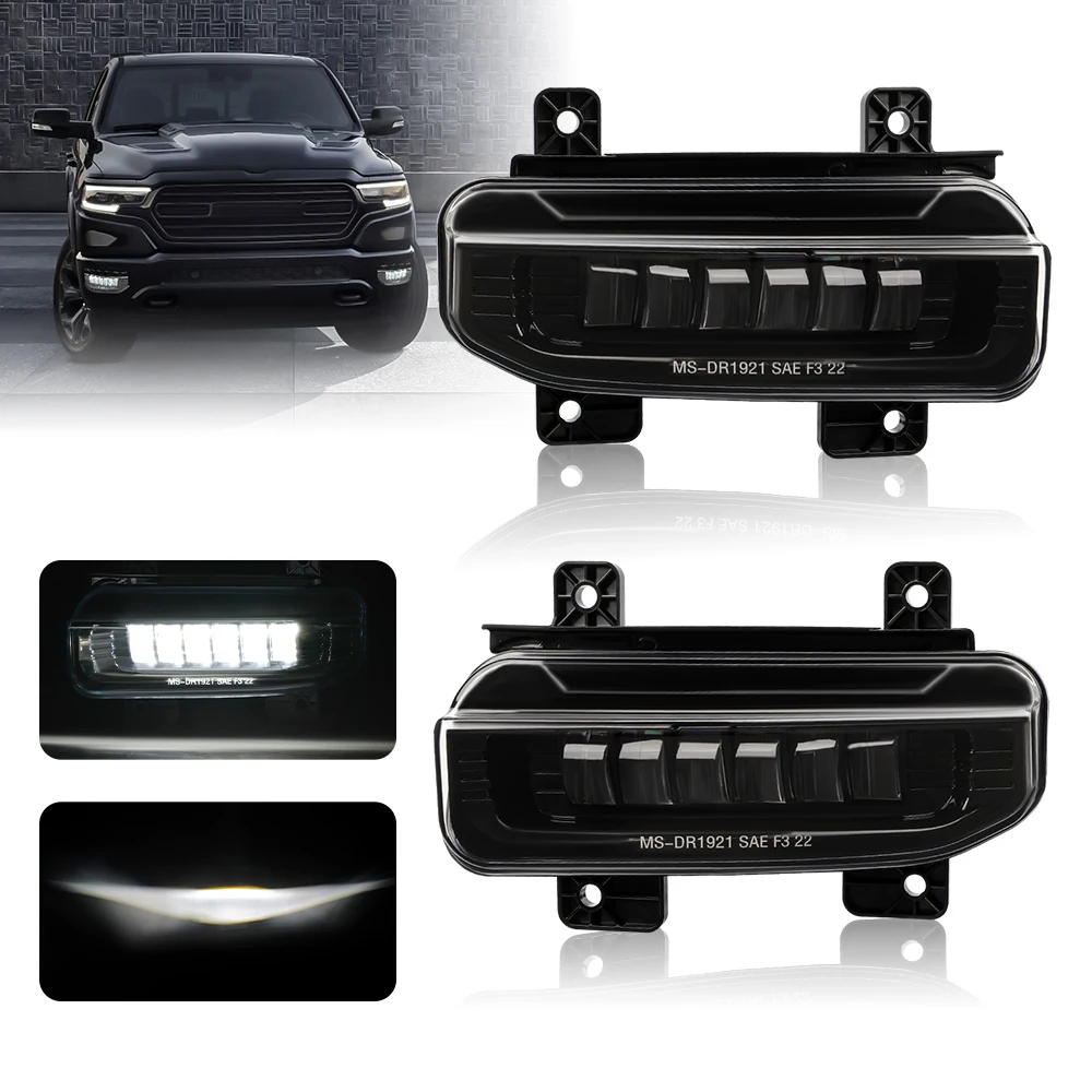 New 2X Car LED DRL Fog Driving Daylight Daytime Running Light Head Lamp