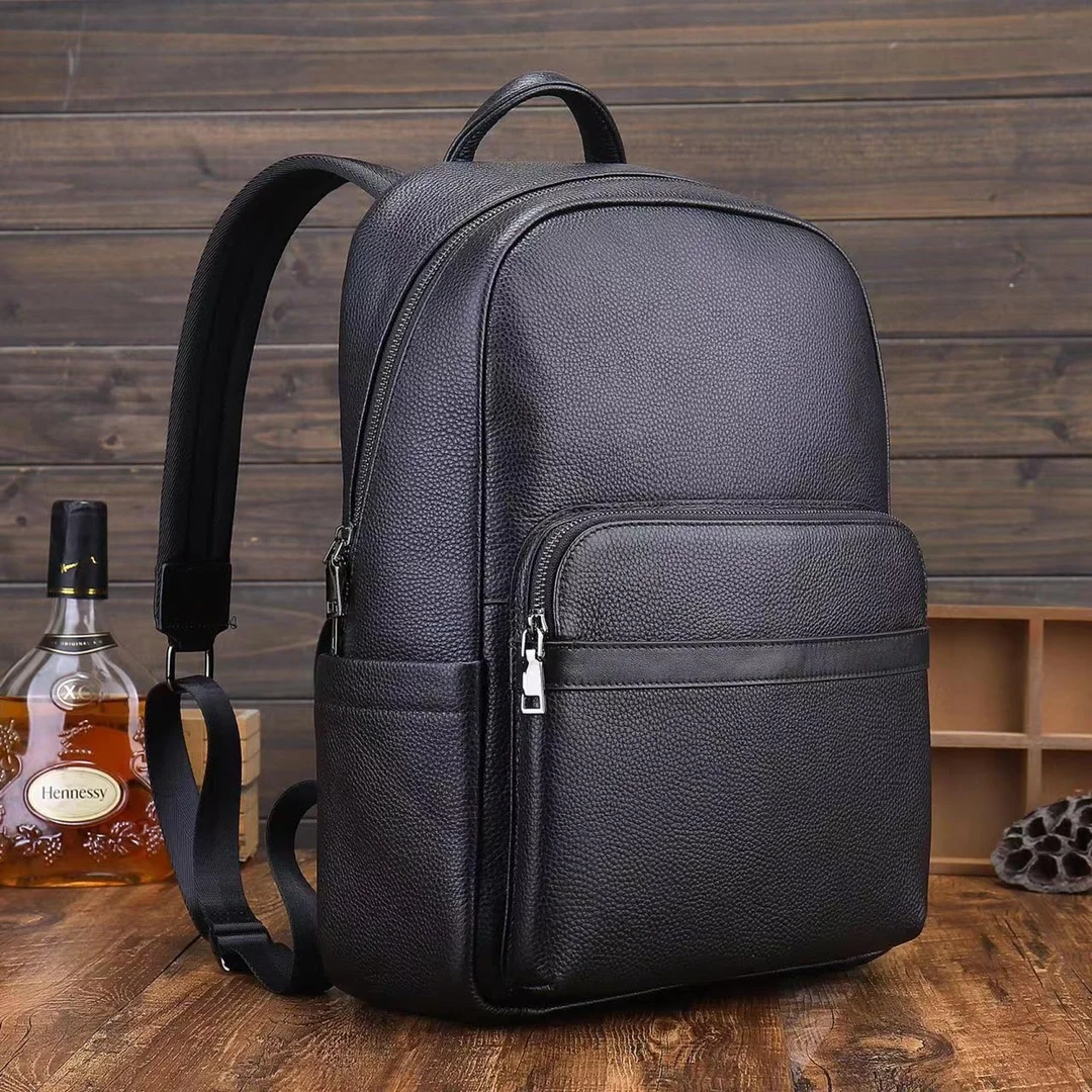 

Genuine Leather Backpack Men Business 15 Inch Laptop Bags Fashion Real Natural Leather Multifunction Bag Men's Cowhide Backpacks