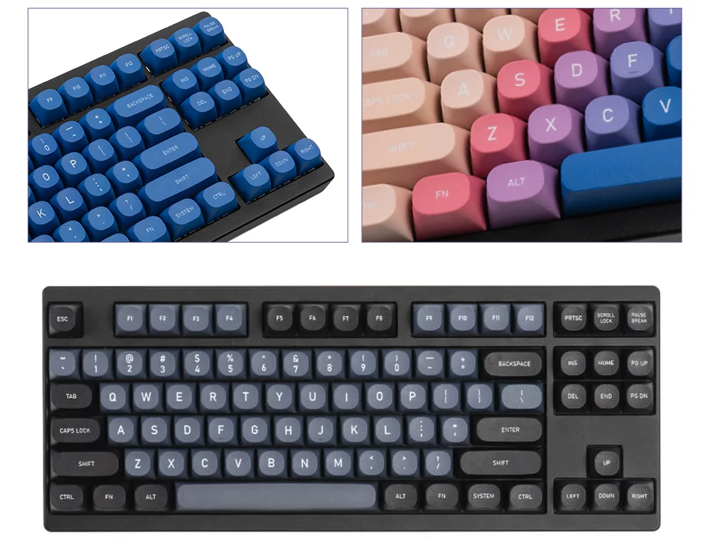 141 teclas rainbow keycaps ma perfil gravação a laser tingido keycaps