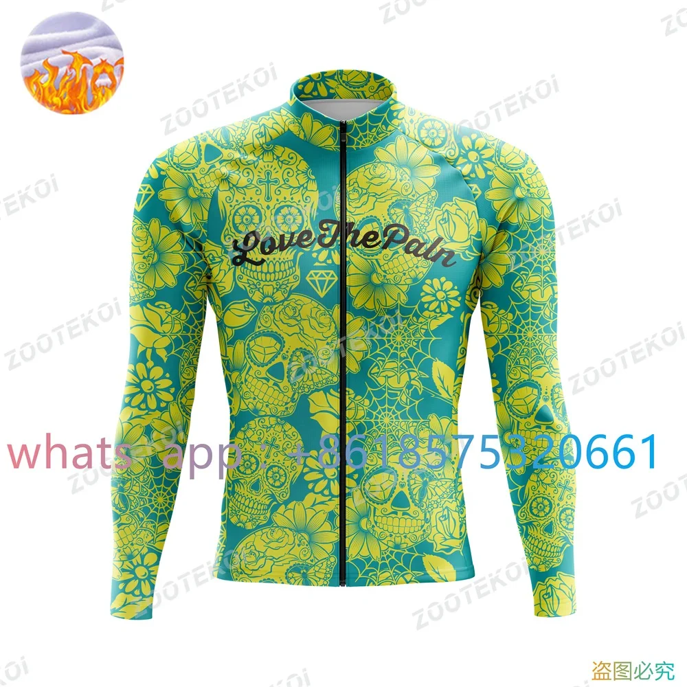 

Love The Paln Cycling Jersey Winter Men Jacket Long Sleeve Thermal Fleece Clothing Sports Team Race Uniform Bicycle Sweatshirt