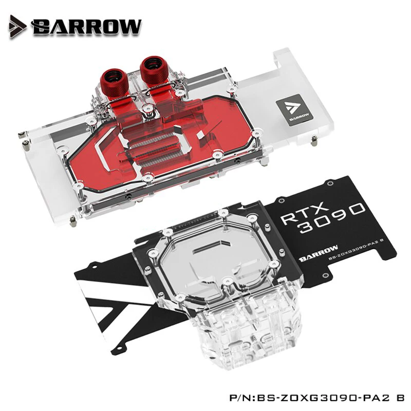 

Barrow 3090 3080 GPU Water Block Cooling Backplane for ZOTAC RTX 3090 3080 X GAMING, Full Cover ARGB GPU Cooler,BS-ZOXG3090-PA2