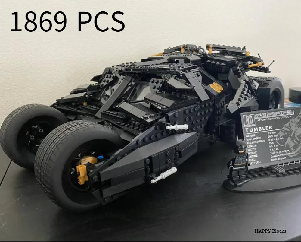 

1869 шт. старые фигурки спортивных автомобилей Moc Batmobile из кубиков, кирпичи, игрушки для детей на день рождения, рождественские подарки, подходит для 76023