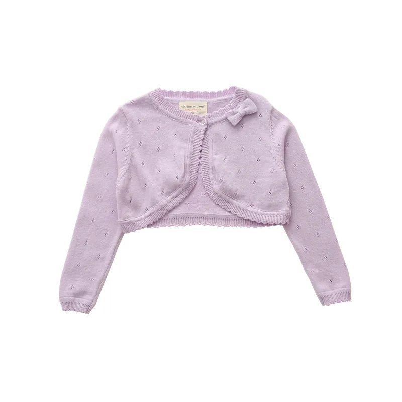 Cardigan En Tricot à Manches Longues Pour Fille - Décontracté - Ouvert Sur Le Devant - Veste Mignonne Pour Enfants, BLANC
