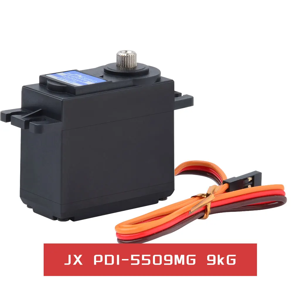 

Jx Servo Pdi-5509Mg 9Kg High Precision Metal Gear Standard Digital Servo for Rc Car Airplane Robot Arm 180 Degree Servo