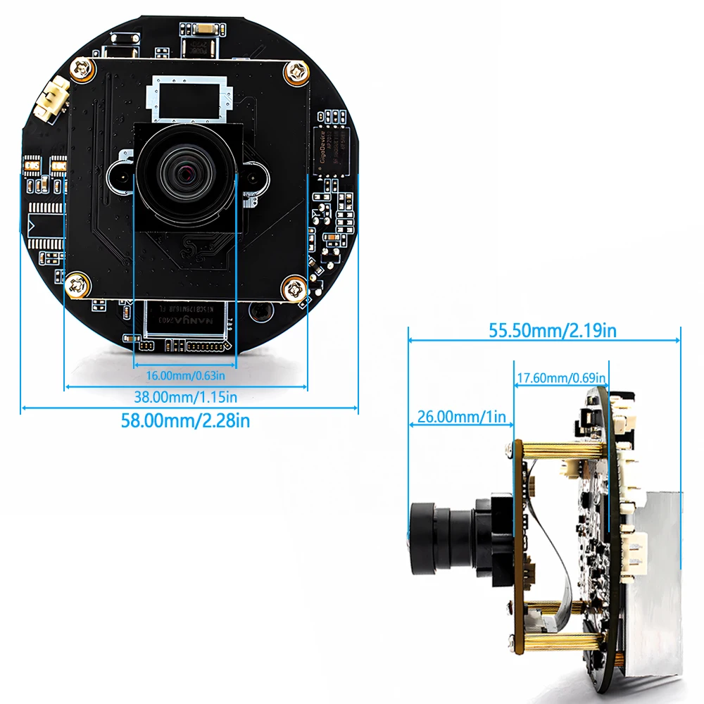 12MP IP Camera Module 4000x3000 25FPS 1/2.3" IMX577 CMOS POE Webcam Board With N