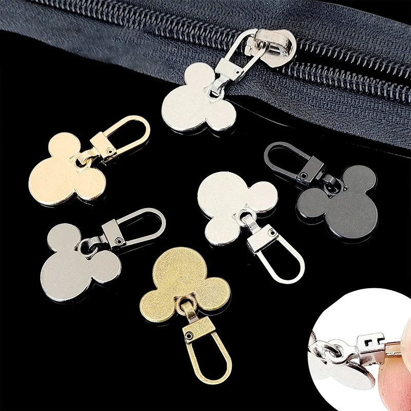 5Pcs Detachable Zipper Puller Tab Cartoon Multi-functional Bag School Bag Clothes Universal Zipper Alloy Head