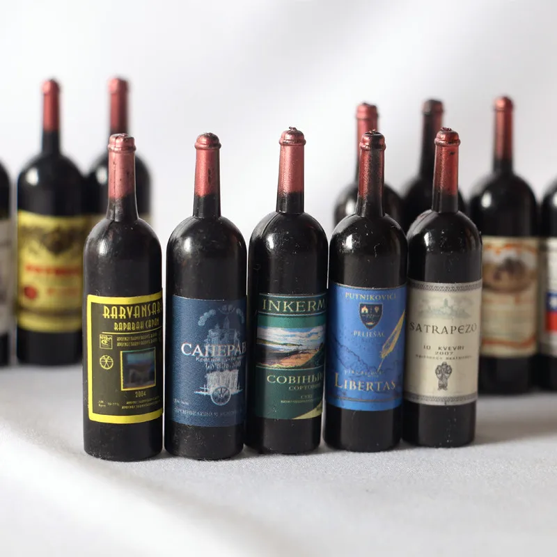 

Dollhouse Wine Bottle Miniature Items Imported Wines and Liquors Decorations 1/6 Dolls House Accessories Ornaments Pretend Play