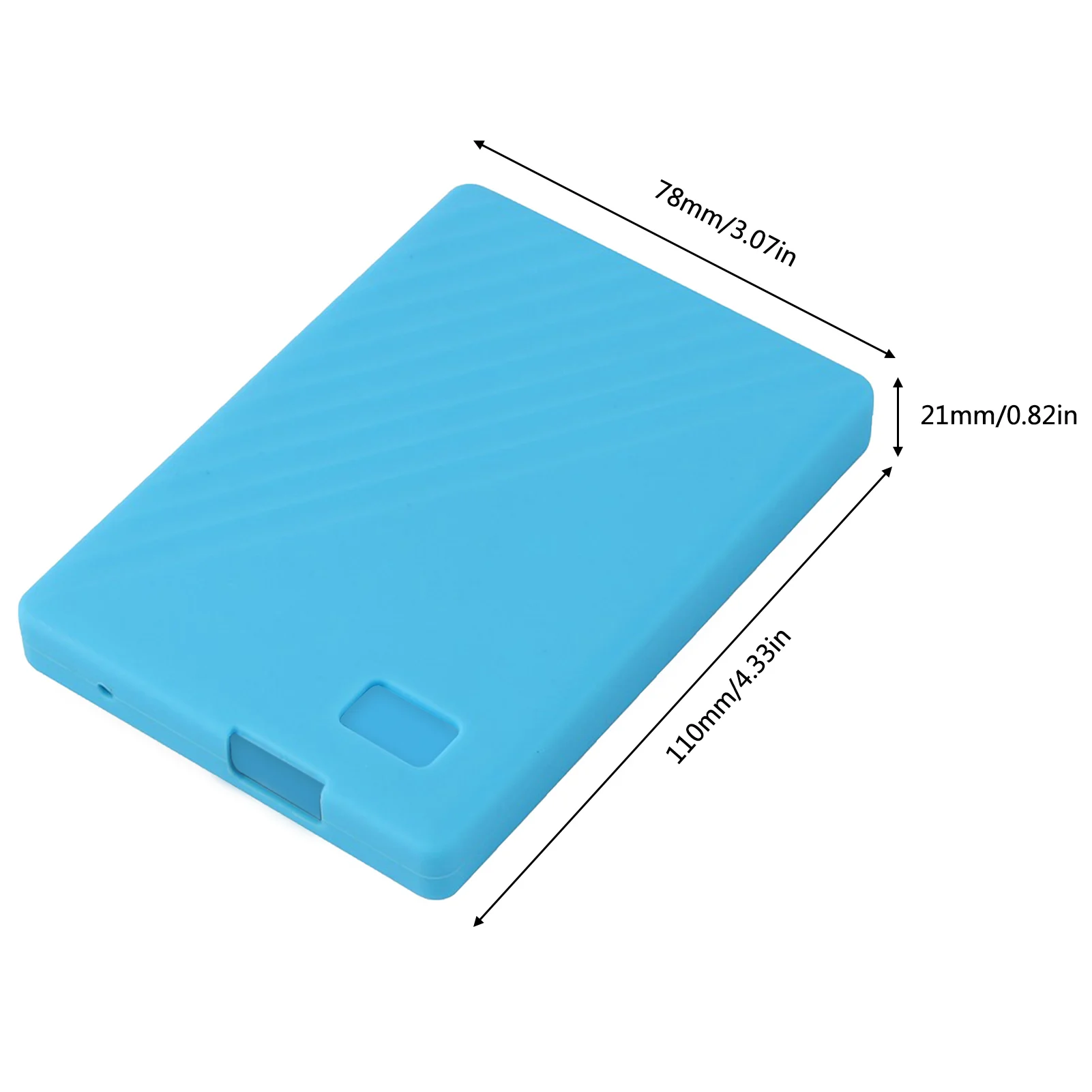 Mobile hard disk silicone shockproof elastic protective cover easy-to-install portable drive case