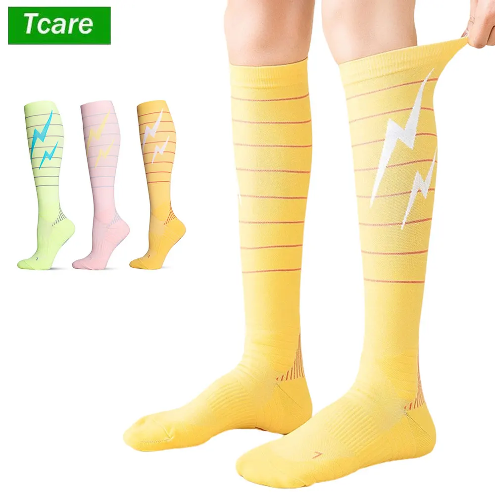 

1 Pair New Sports Compression Socks 20-30mmhg High Stockings Men Women Sports Socks for Marathon Cycling Football Varicose Veins