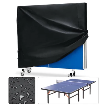 Copertura impermeabile per tavolo da ping pong, tessuto Oxford resistente ai raggi UV e allo strappo, adatta alla maggior parte delle tavoli da ping pong pieghevoli 1