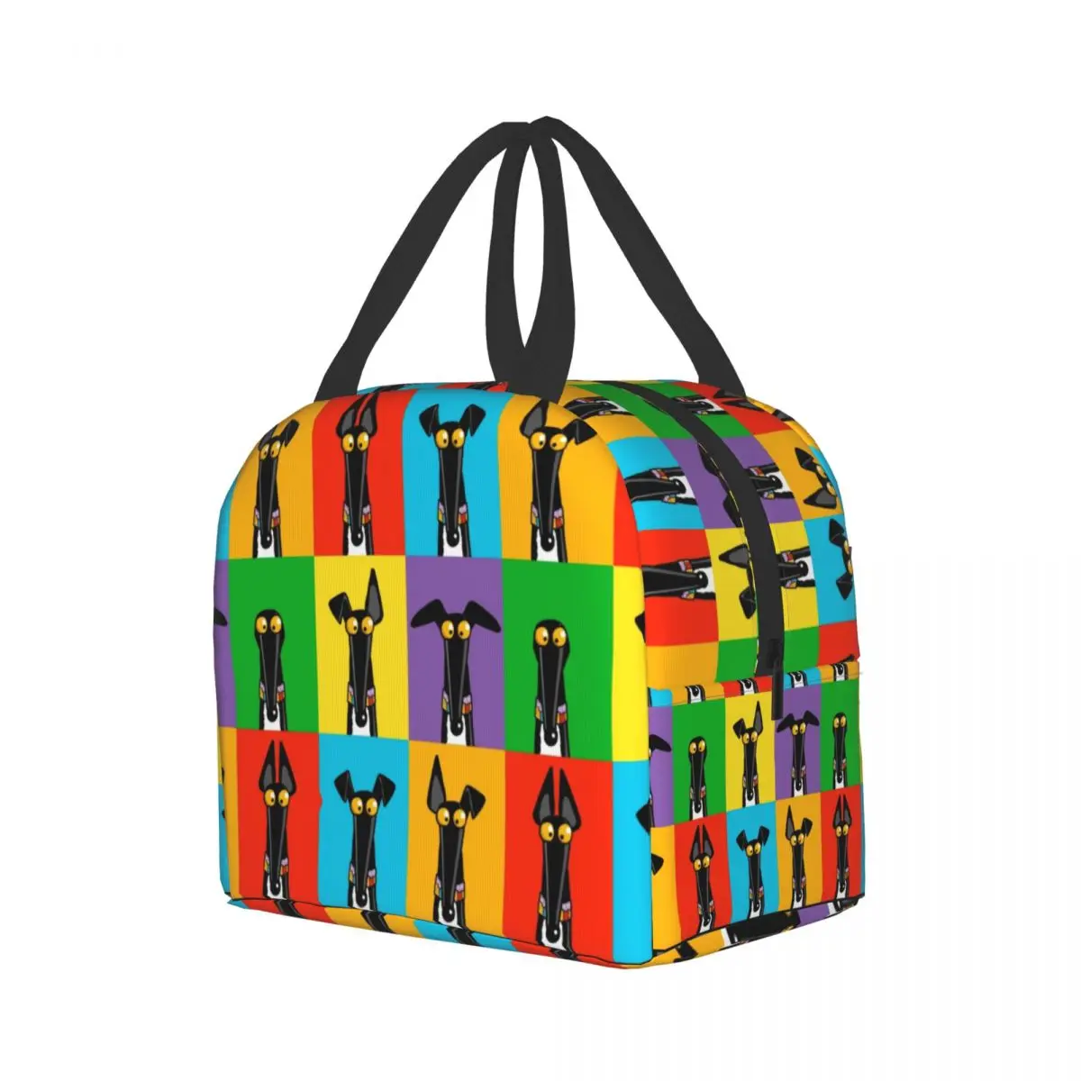 Custom Greyhound Lunch Bag Women Cooler Warm Insulated Lunch Box For Student School Whippet Sighthound Dog Portable Picnic Bags