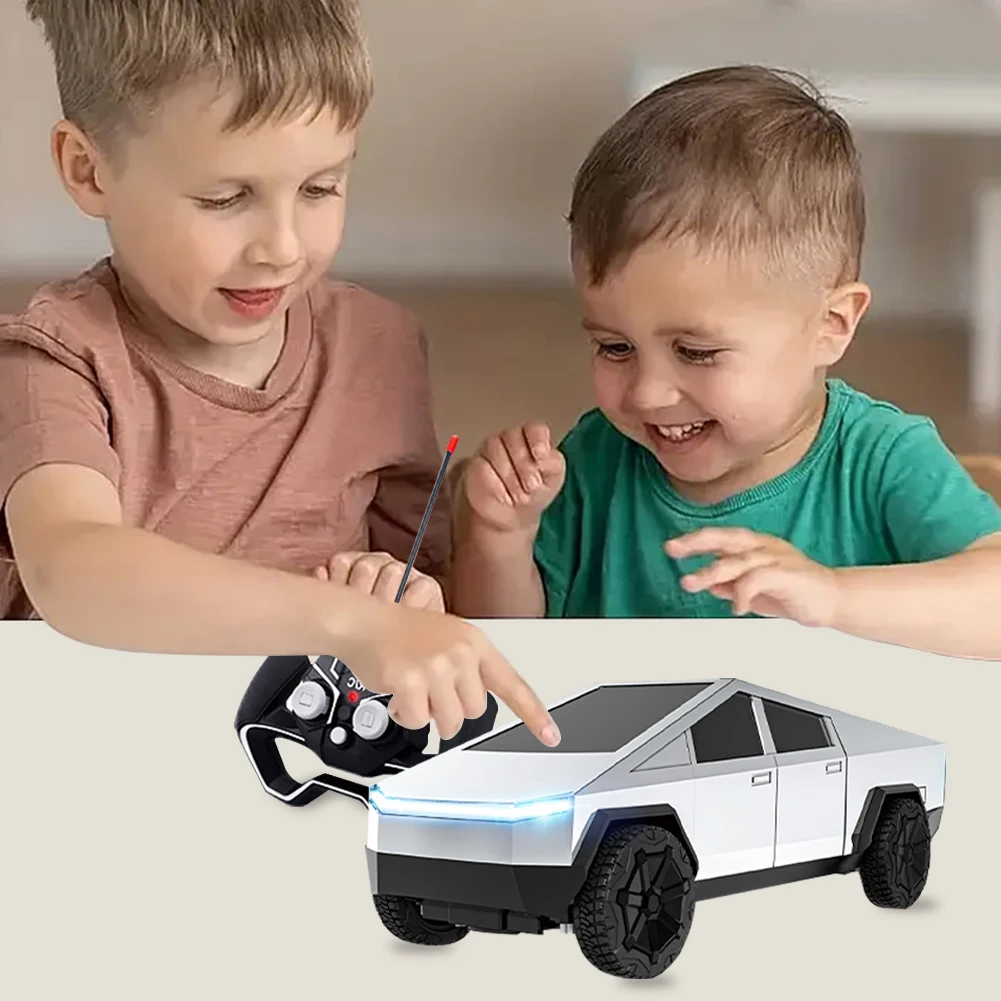 For Tesla Cybertruck Simulation Pickup Car Model Rechargeable Battery RC Mini Vehicles Toy Christmas Toys Gift for Boys Girls 6+ 6