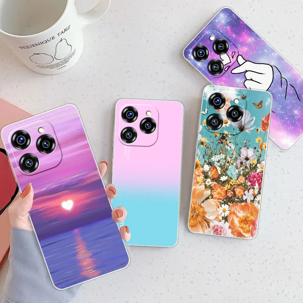 Clear Shockproof Silicone Phone Case - Fashionable Soft TPU Back Cover