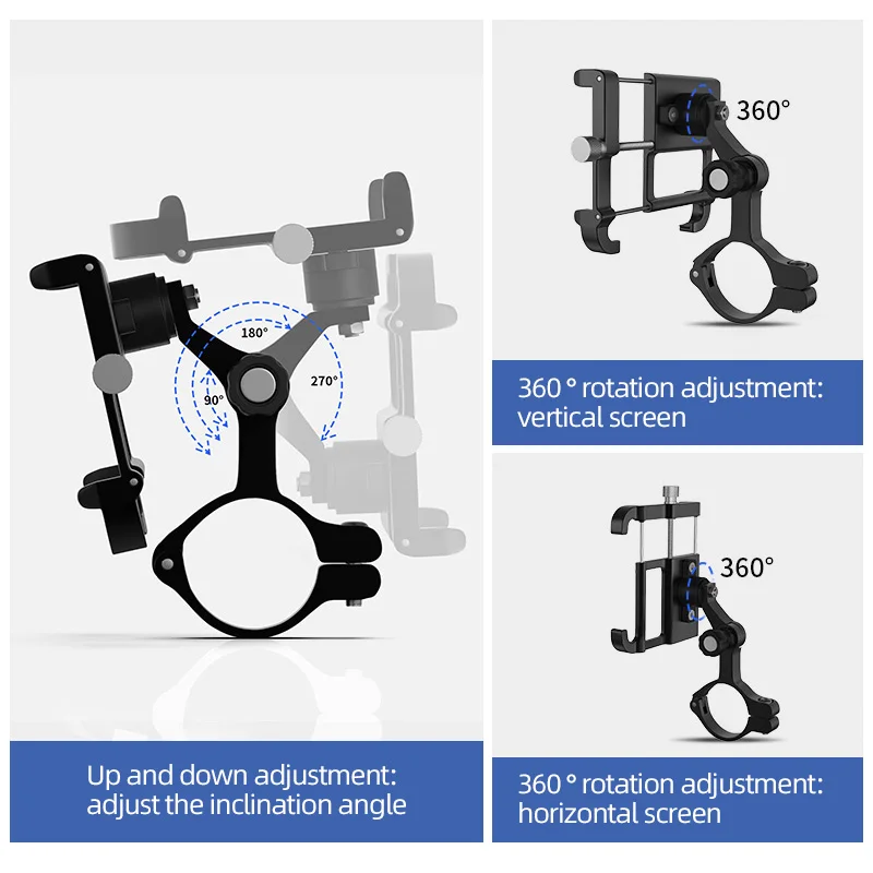 Bicycle Accessories GUB PLUS 11 Bicycle Phone Holder For 3.5-6.8 inch Phone MTB Road Bike Motorcycle Electric Bicycle Mount Support Handlebar Clips
