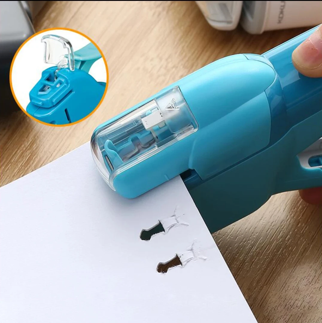 school supplies Stationery posters office supplies Non staple stapler embossing for students labor-saving and portable useful push stapler mini stapler set hand stapler metal stapler rotary stapler dual mode stapler rotatable stapler stapleless stapler electric stapler