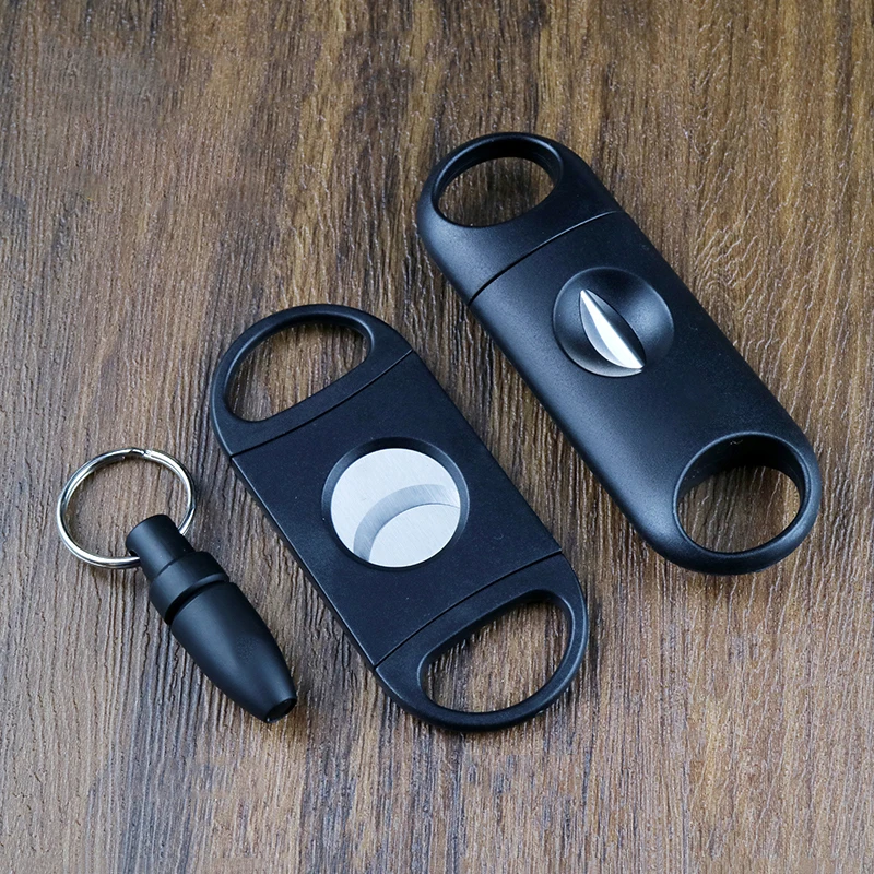 Cigar Cutter V Cut Sharp Stainless Steel Blade Guillotine Puncher 3 Set