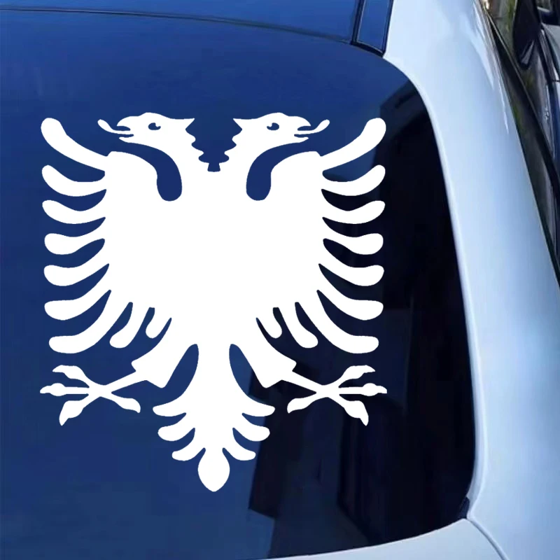 

CS-10615# Vinyl Decal Albanian Double Headed Eagle Car Sticker Waterproof Auto Decors on Truck Bumper Rear Window