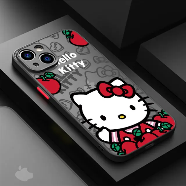 Funda mate de Hello Kitty Kuromi Melody para Apple iPhone, 15, 11, 14, 13, 12 Pro, 7, XR, X, XS, Max, 8 Plus, 6, 6S, SE, 2022, 15Pro
