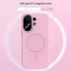 Magnetic Luxury Matte Armor Shockproof Case with Magsafe Compatibility for Vivo S30 Pro Mini (Pink)