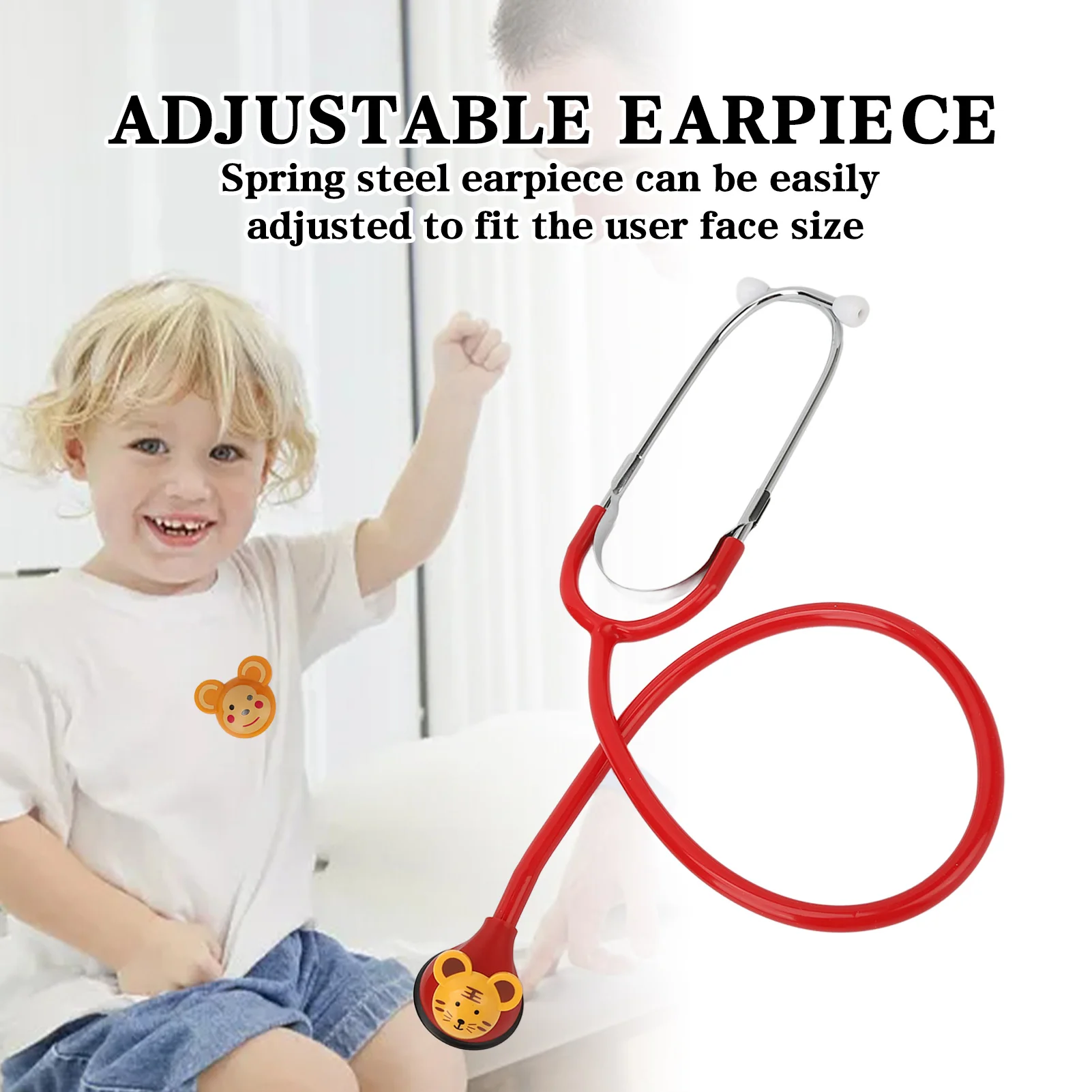 Pediatric Stethoscope 5 Heads  Thin Fiber Diaphragm Cartoon Animals Multiple Colors  Stethoscope for Pediatrician
